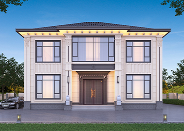 二层中式农村自建房别墅全套